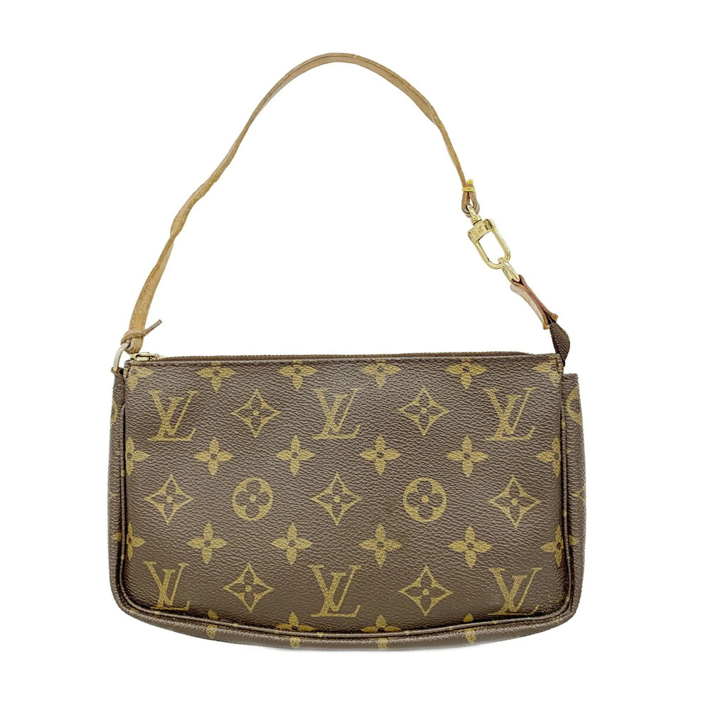 LOUIS VUITTON Authentic Brown Monogram Pochette Pouch